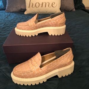 Jon Joseph pink loafers. Genuine leather. $35